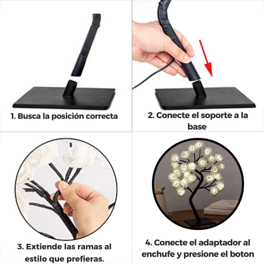 Lámpara LED Árbol de Rosas