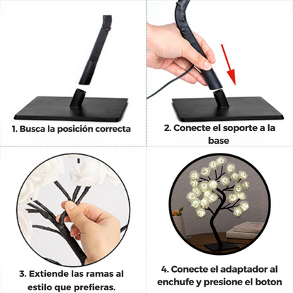 Lámpara LED Árbol de Rosas